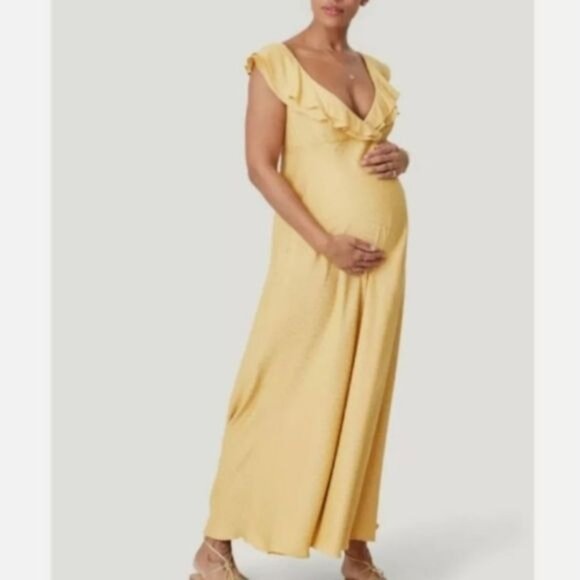 NEW Hatch The Emily‎ Maxi Dress Yellow Designer Size 4/XL - Picture 4 of 14
